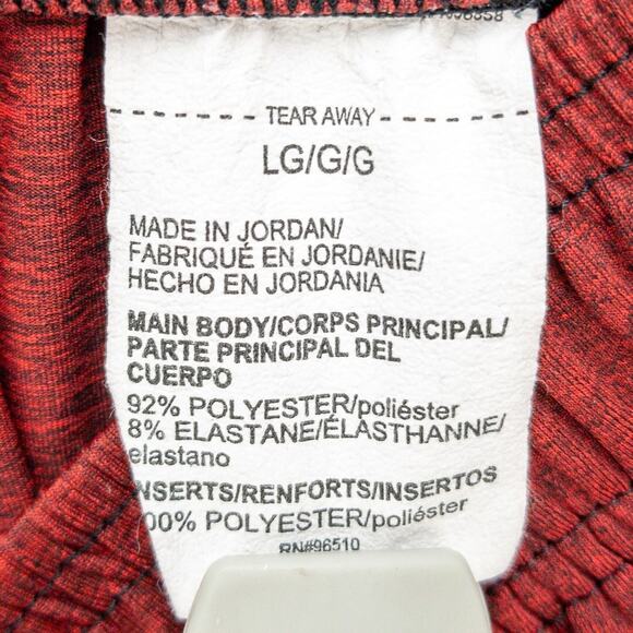 Under Armour Gym Shorts Men's Large Red Black Logo Elastic Waist Drawstring - Picture 7 of 11